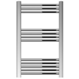 Balterley Straight Heated Towel Rail Radiator, 239W, 500 x 800mm, Chrome in Silver - thumbnail 1