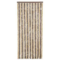 Berkfield Home Fly Curtain Dark Brown & Beige 56x185 cm Chenille - thumbnail 3