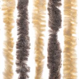Berkfield Home Fly Curtain Dark Brown & Beige 56x185 cm Chenille - thumbnail 5