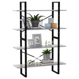 Berkfield Home 4-Tier Book Cabinet Concrete Grey 100x30x140 cm Engineered Wood - Size: 100 x 30 x 140 cm - thumbnail 4