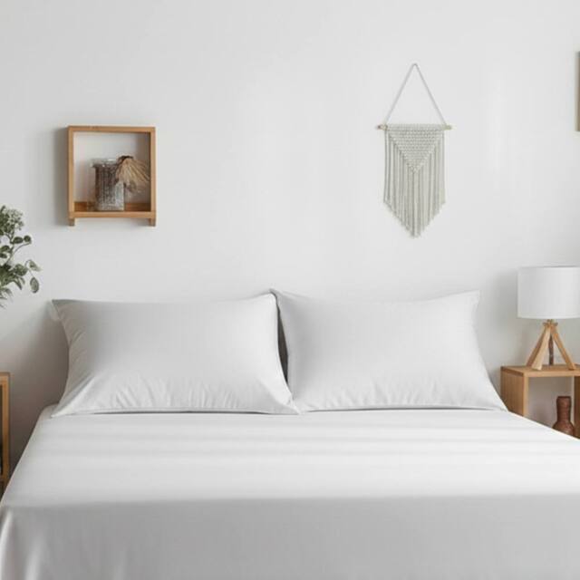 Snug City Luxury 400TC Sateen Cotton Housewife Pillowcase Pair Hotel Quality in White - Size: Standard Pillow Case - image 1