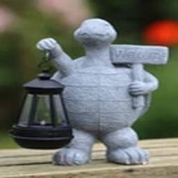 EONLION Garden Ornament Tortoise Solar Light Ornament Decor Home in Grey - thumbnail 1