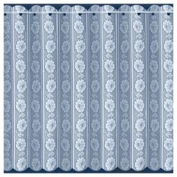 Tyrone Textiles White Floral Textured Voile Louvre Vertical Pleated Window Blind Panel - Size: 183 cm width x 137m drop - thumbnail 4