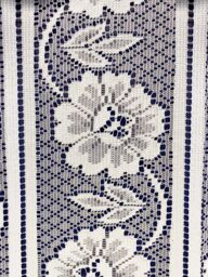 Tyrone Textiles White Floral Textured Voile Louvre Vertical Pleated Window Blind Panel - Size: 183 cm width x 137m drop - thumbnail 3