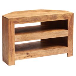 IH Design Duvid Light Mango Corner TV Cabinet in Brown - thumbnail 3