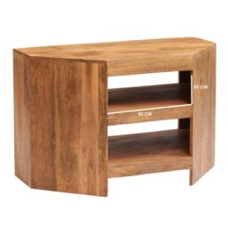 IH Design Duvid Light Mango Corner TV Cabinet in Brown - thumbnail 4