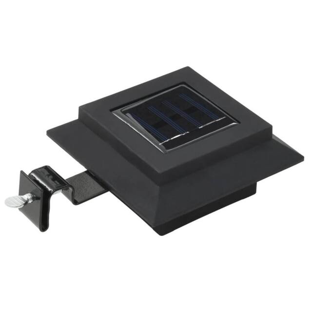 Berkfield Home Outdoor Solar Lamps 12 pcs LED Square 12 cm Black - image 1