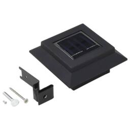 Berkfield Home Outdoor Solar Lamps 12 pcs LED Square 12 cm Black - thumbnail 6