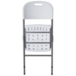 Wyld and Coco White 4-Seater Foldable Garden Dining Set - Modern No Assembly - thumbnail 9