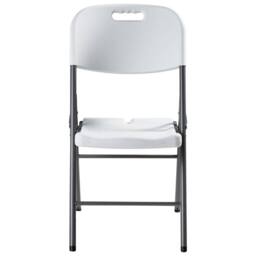 Wyld and Coco White 4-Seater Foldable Garden Dining Set - Modern No Assembly - thumbnail 7
