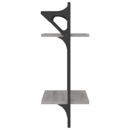 Berkfield Home 2-Tier Wall Shelves with Bars 2 pcs Grey Sonoma 30x25x65 cm - Size: 30 x 25 x 65 cm - thumbnail 6