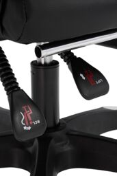 Living and Home High Back Gaming Office Chair with Footrest in Jet Black - thumbnail 7