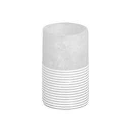 Showerdrape Bianco Frost Onyx White Striped Tumbler - thumbnail 4