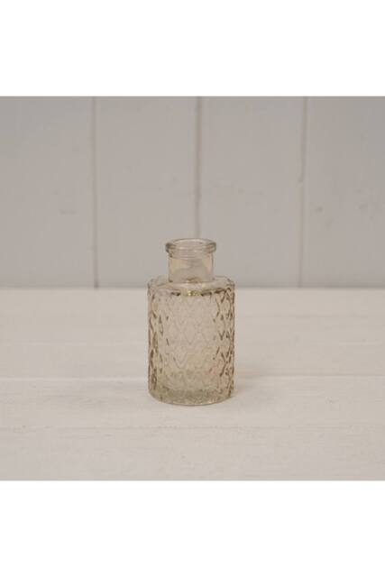 KDMD Smokey Brown Mini Geometric Glass Bottle - image 1