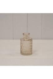 KDMD Smokey Brown Mini Geometric Glass Bottle - thumbnail 1