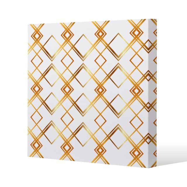Benjamin Tate Design Geometric Golden Pattern (Canvas Print) / 77 x 77 x 4cm in Natural - Size: 77 x 77 x 4 cm - image 1
