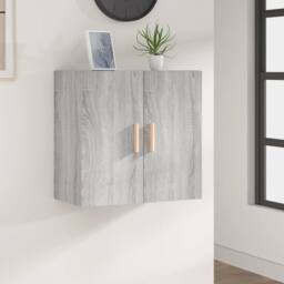 Berkfield Home Wall Cabinet Grey Sonoma 60x30x60 cm Engineered Wood - Size: 60 x 30 x 60 cm - thumbnail 2