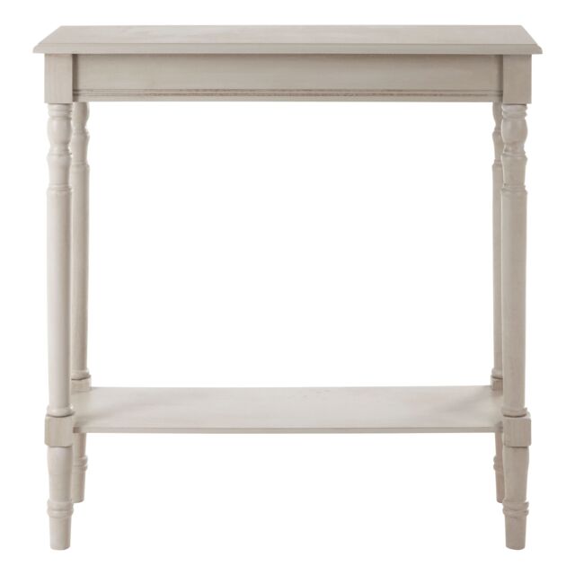 Orsina Rectangular Console Table for Hallway, Pine Wood Hallway Table for Home Office Decor, Wood Table with Carved Legs in Grey - image 1