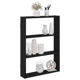 Berkfield Home Wall Shelf Black 43x9x60 cm Engineered Wood - Size: 43 x 9 x 60 cm - thumbnail 2