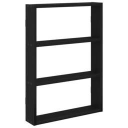 Berkfield Home Wall Shelf Black 43x9x60 cm Engineered Wood - Size: 43 x 9 x 60 cm