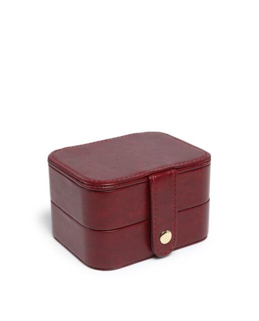 JFY Women's Mirror 2 Layers Jewellery Storage Box in Red - image 1