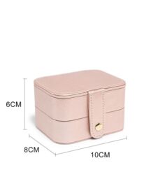 JFY Women's Mirror 2 Layers Jewellery Storage Box in Red - thumbnail 6