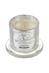 SHEONLY Smokeless Vegetable Wax Scented Candle with Bell Shaped Glass Cup, Gardenia in Silver - thumbnail 4
