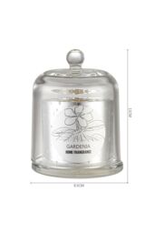 SHEONLY Smokeless Vegetable Wax Scented Candle with Bell Shaped Glass Cup, Gardenia in Silver - thumbnail 6
