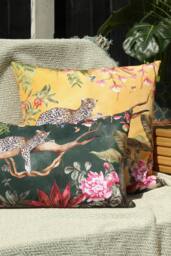 Evans Lichfield Leopard Animal Sqaure Water & UV Resistant Outdoor Cushion in Gold - thumbnail 4