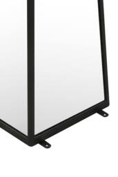 MirrorOutlet Black Metal Edged Mirrored Garden Ornament (120CM X 25CM X 25CM) - Size: 1 Pack - thumbnail 3