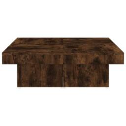 Berkfield Home Classic Coffee Table Smoked Oak 90x90x28 cm Engineered Wood in Brown - Size: 90 x 90 x 28 cm - thumbnail 5