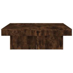 Berkfield Home Classic Coffee Table Smoked Oak 90x90x28 cm Engineered Wood in Brown - Size: 90 x 90 x 28 cm - thumbnail 6