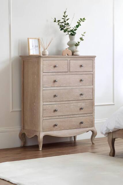 Julian Bowen Camille French Style 6 Drawer Chest (4+2) in Beige - image 1