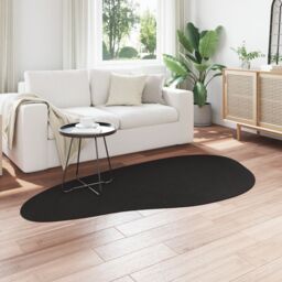 Berkfield Home Rugs Black Polyester 100 x 200 cm Decorative Inlays Area Rug - Size: Medium - thumbnail 3