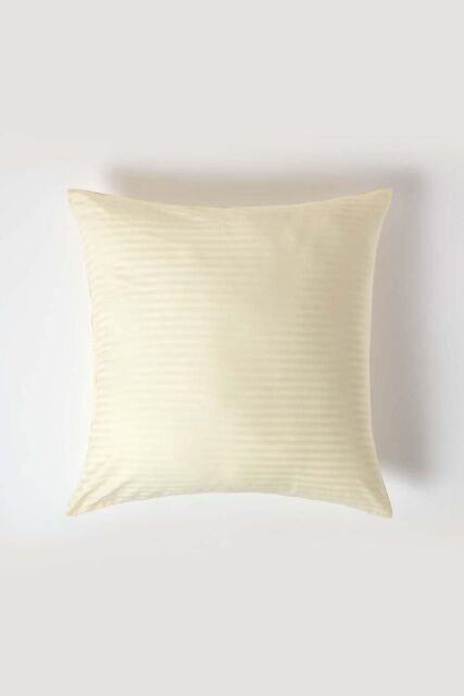 Homescapes Continental Egyptian Cotton Pillowcase 330 TC, 80 x 80 cm in Bright Yellow - image 1