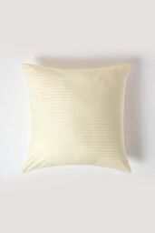 Homescapes Continental Egyptian Cotton Pillowcase 330 TC, 80 x 80 cm in Bright Yellow