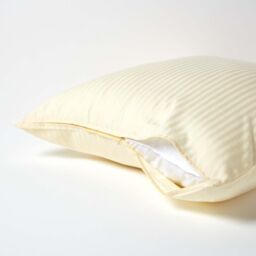 Homescapes Continental Egyptian Cotton Pillowcase 330 TC, 80 x 80 cm in Bright Yellow - thumbnail 3