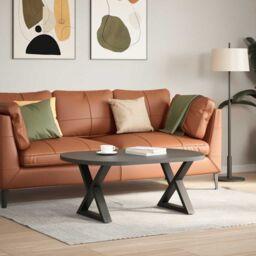 Berkfield Home Coffee Table Legs 2 pcs Anthracite 60x(42-43.3) cm Steel - thumbnail 3