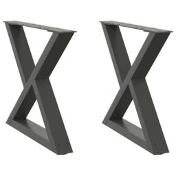 Berkfield Home Coffee Table Legs 2 pcs Anthracite 60x(42-43.3) cm Steel - thumbnail 2