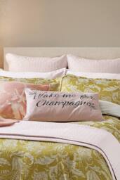 Ted Baker 'Baroque Weave' Cotton Duvet Cover Set in Gold - Size: Double - thumbnail 2