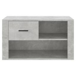 Berkfield Home Shoe Cabinet Concrete Grey 80x35x45 cm Engineered Wood - Size: 80 x 35 x 45 cm - thumbnail 5