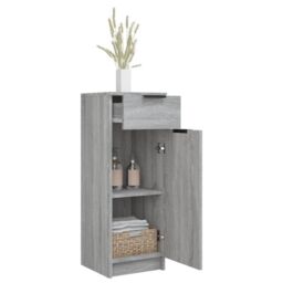 Berkfield Home Bathroom Cabinet Grey Sonoma 32x34x90 cm Engineered Wood - Size: 32 x 34 x 90 cm - thumbnail 5
