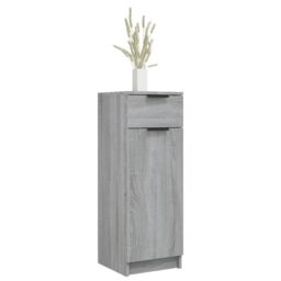 Berkfield Home Bathroom Cabinet Grey Sonoma 32x34x90 cm Engineered Wood - Size: 32 x 34 x 90 cm - thumbnail 4