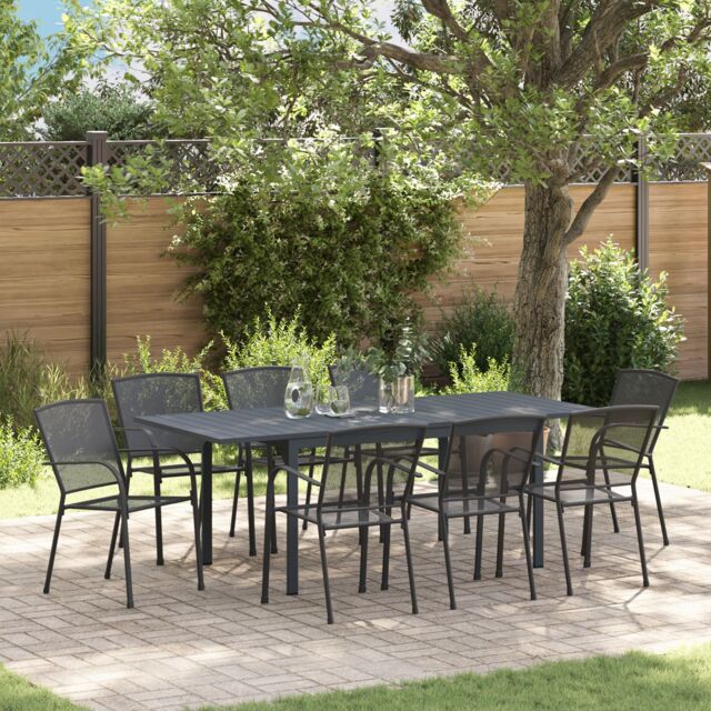 Berkfield Home 9 Piece Hallway Furniture Set Anthracite Steel - image 1