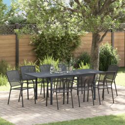 Berkfield Home 9 Piece Hallway Furniture Set Anthracite Steel - thumbnail 1
