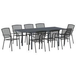 Berkfield Home 9 Piece Hallway Furniture Set Anthracite Steel - thumbnail 2