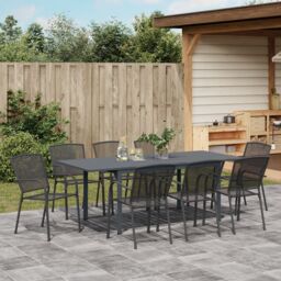 Berkfield Home 9 Piece Hallway Furniture Set Anthracite Steel - thumbnail 4