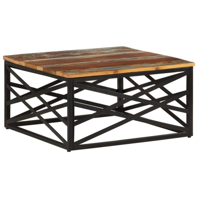 Berkfield Home Coffee Table 68x68x35 cm Solid Reclaimed Wood in Brown - Size: 68 x 68 x 35 cm - image 1