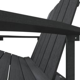 Berkfield Home Garden Adirondack Chair HDPE Anthracite in Black - thumbnail 6