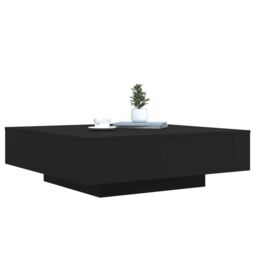 Berkfield Home Coffee Table with LED Lights Black 100x100x31 cm - Size: 100 x 100 x 31 cm - thumbnail 5